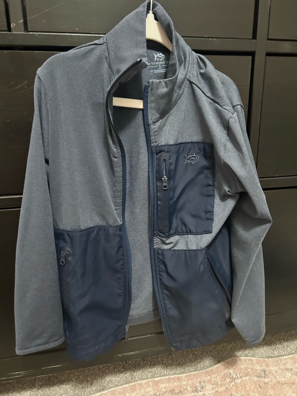Southern Tide Two-Tone Navy & Gray Softshell Performance Jacket